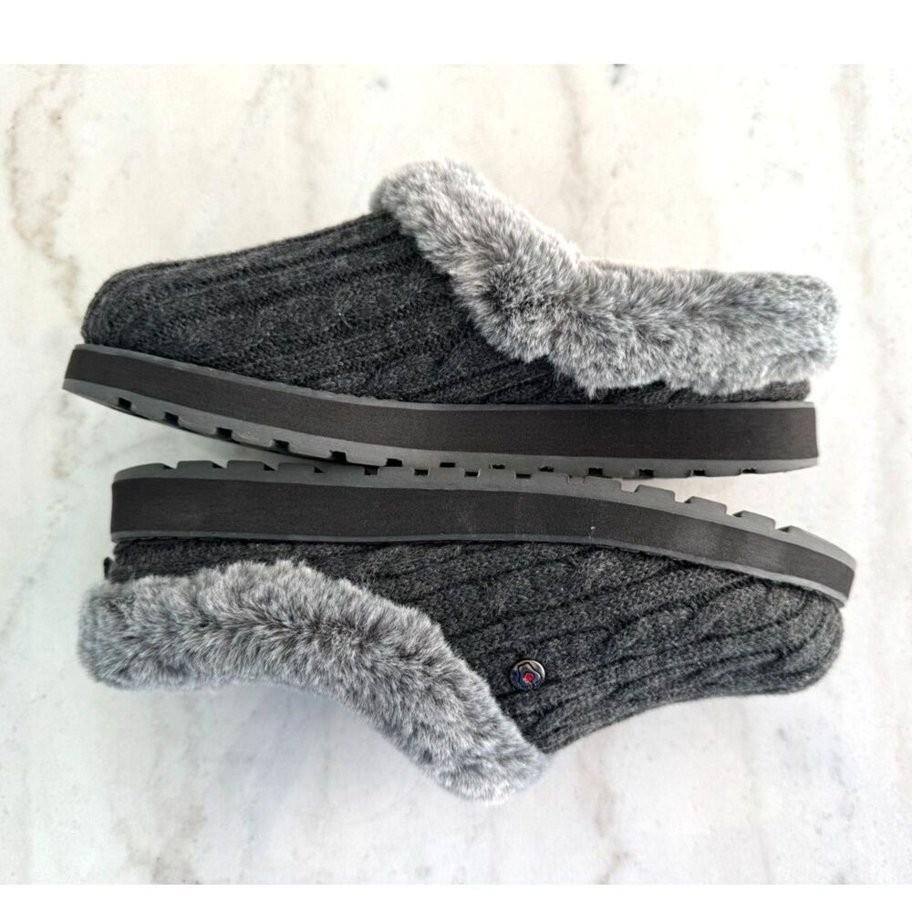 Skechers Bobs Keepsake Light Clog Slippers, Warm Greetings Size 7 Charcoal 31204 - Picture 7 of 11